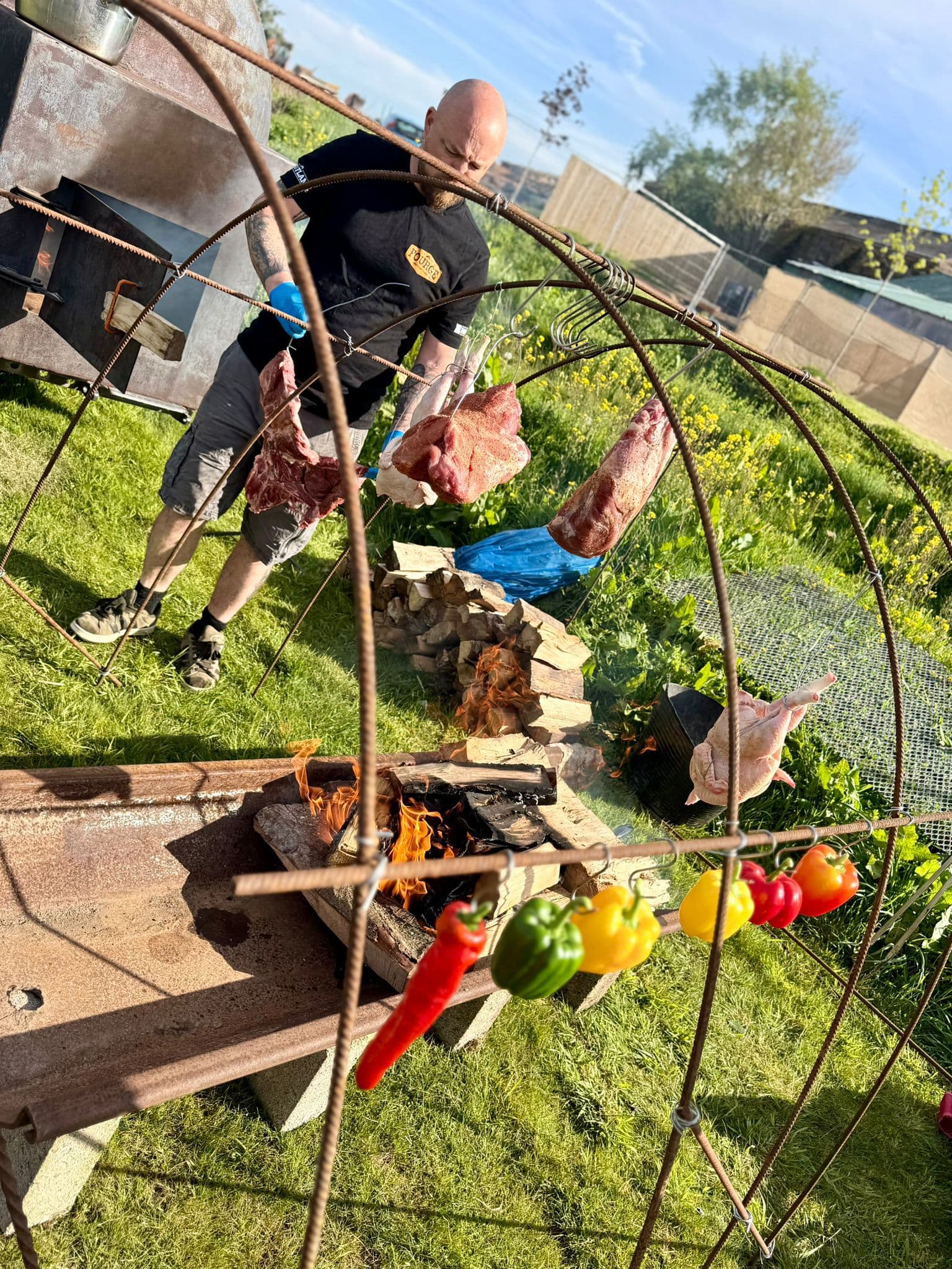 Live action at the Meat Freaks arch